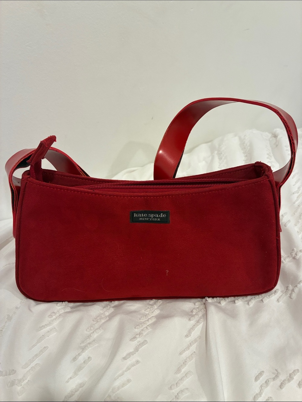 kate spade Red Suede Shoulder Hobo